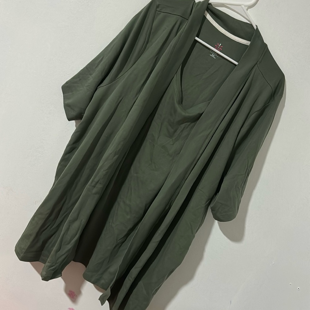 Isaac Mizrahi Live Essentials Cardigan Shirt